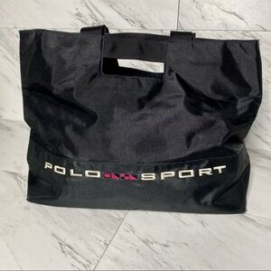 Vintage Ralph Lauren Polo Sport Logo Nylon Tote Handbag